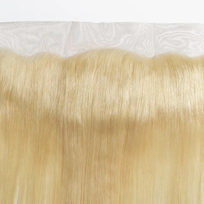 13" x 4" Blonde Straight Free Parted Frontal
