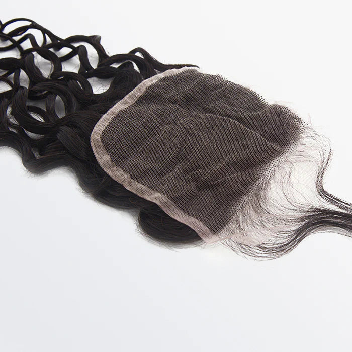 4" x 4" Water Wave Free Parted Lace Closure
