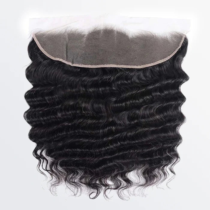 13" x 4" Loose Deep Wave Free Parted Frontal