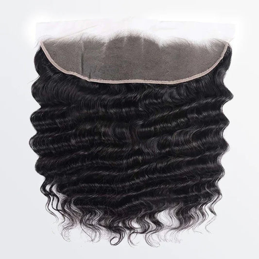 13" x 4" Loose Deep Wave Free Parted Frontal