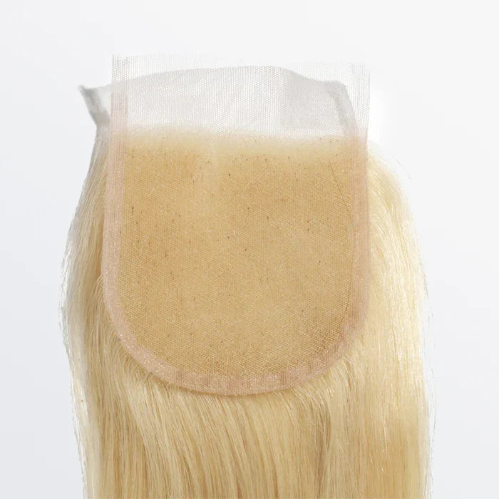 4" x 4" Blonde Straight Free Parted Lace Closures