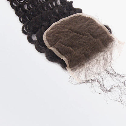 5" x 5" Deep Wave Free Parted Lace Closure