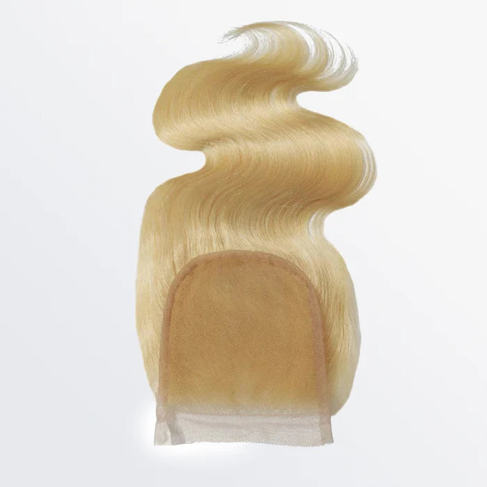 4" x 4" Blonde Body Wave Free Parted Closure