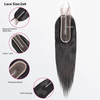 2" x 6" Straight HD Lace Closure