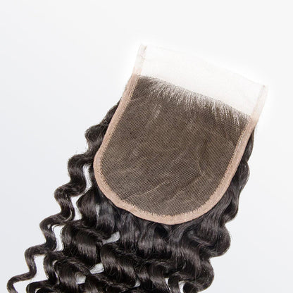 4" x 4" Deep Curly Free Parted Lace Closure
