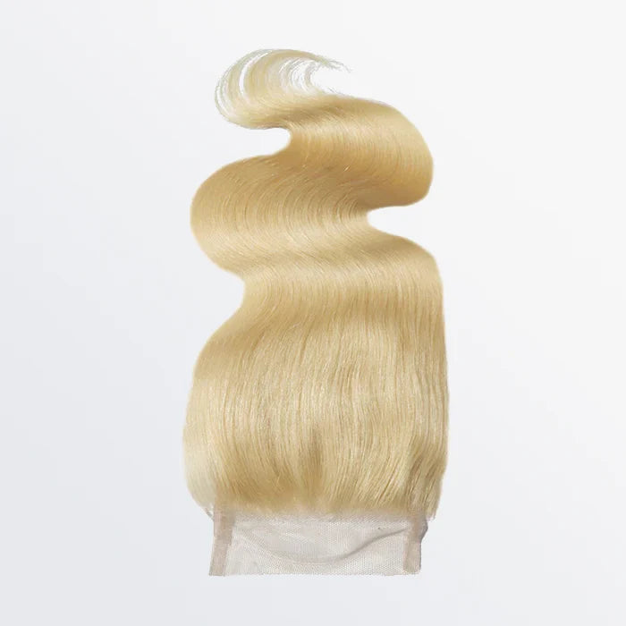 4" x 4" Blonde Body Wave Free Parted Closure