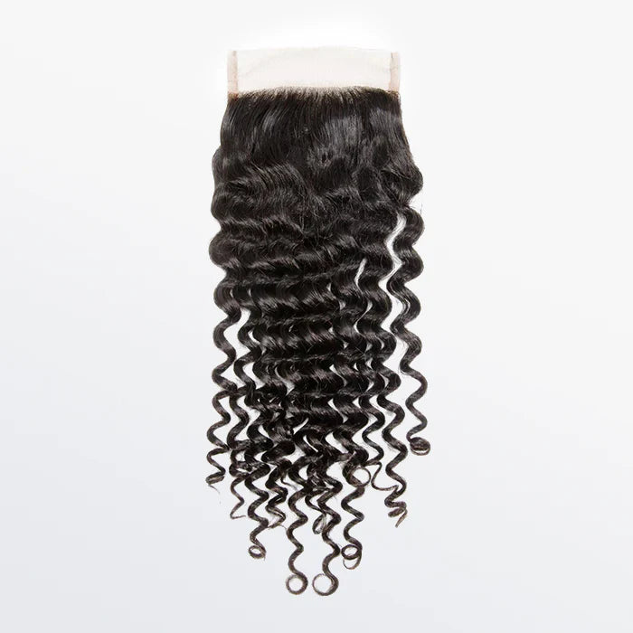 4" x 4" Deep Curly Free Parted Lace Closure