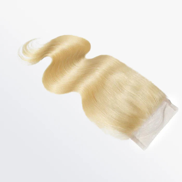 4" x 4" Blonde Body Wave Free Parted Closure