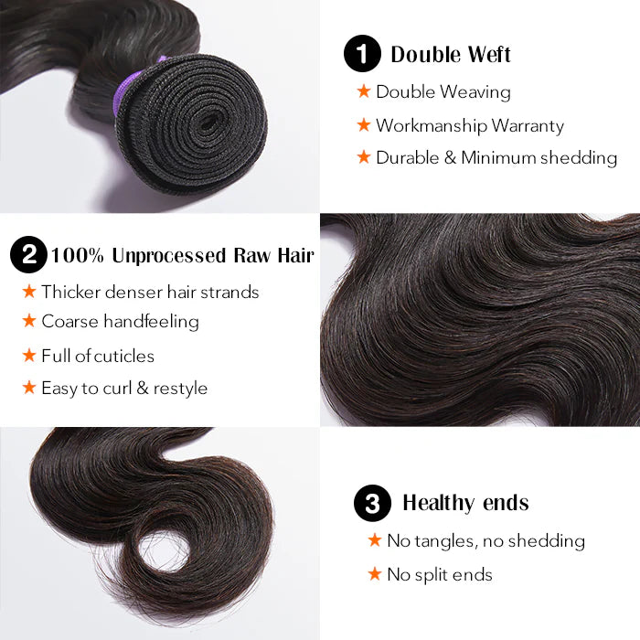Premium Raw Indian Hair Body Wave
