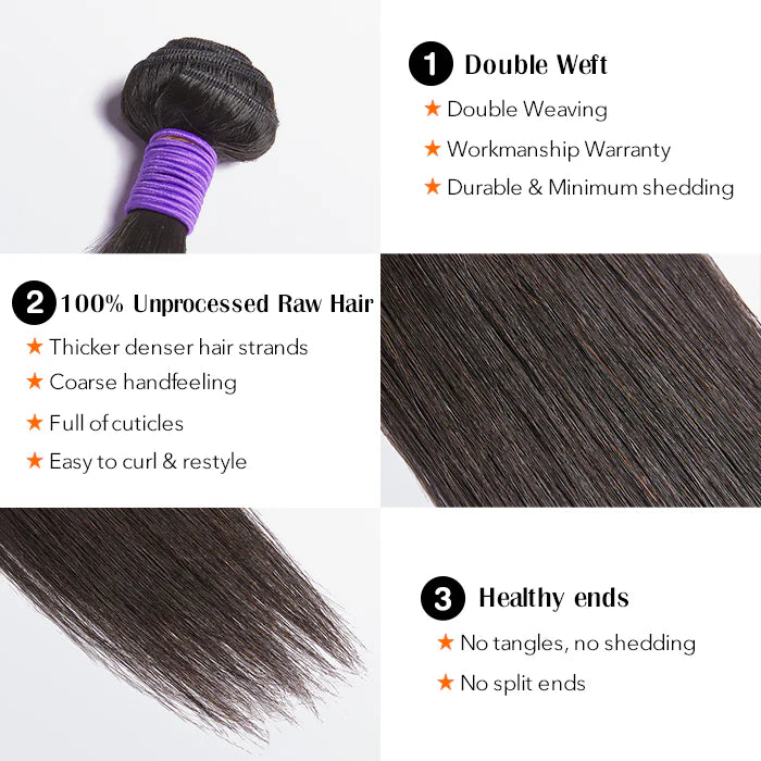 Premium Raw Indian Hair Straight