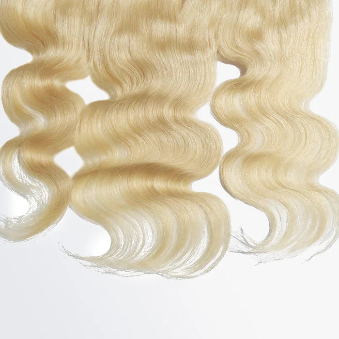 13" x 4" Blonde Body Wave Free Parted Frontal